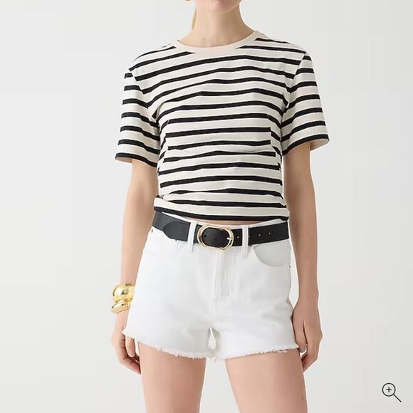J Crew Relaxed denim short in white NWT - Picture 1 of 3